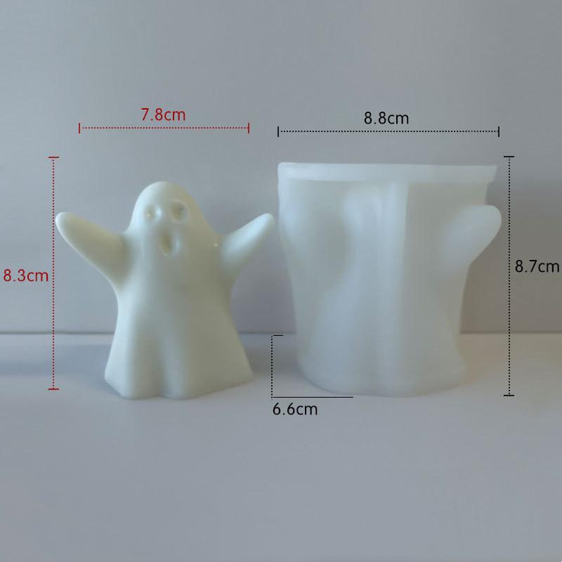 Diy Ghost Candle Silicone Mold Aromatherapy Candle Plaster Handmade Soap Mould Epoxy Craft Casting Tools For Halloween Decoratio