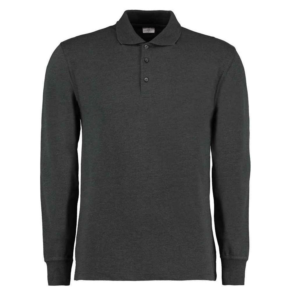 Kustom Kit Heren piqué poloshirt met lange mouwen S raket metallic kleur