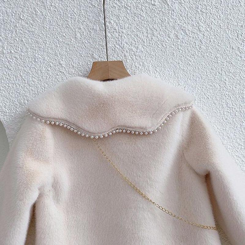 Jenterjakke Høst Vinter Varm Pelskåpe Jenter Jul Prinsesse Yttertøy Søt Barn