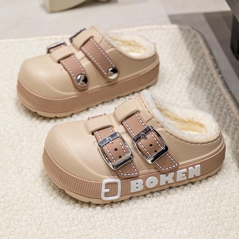 EVA Kids' Waterproof Cotton Slippers - Warm, Retro, Indoor/Outdoor Wear