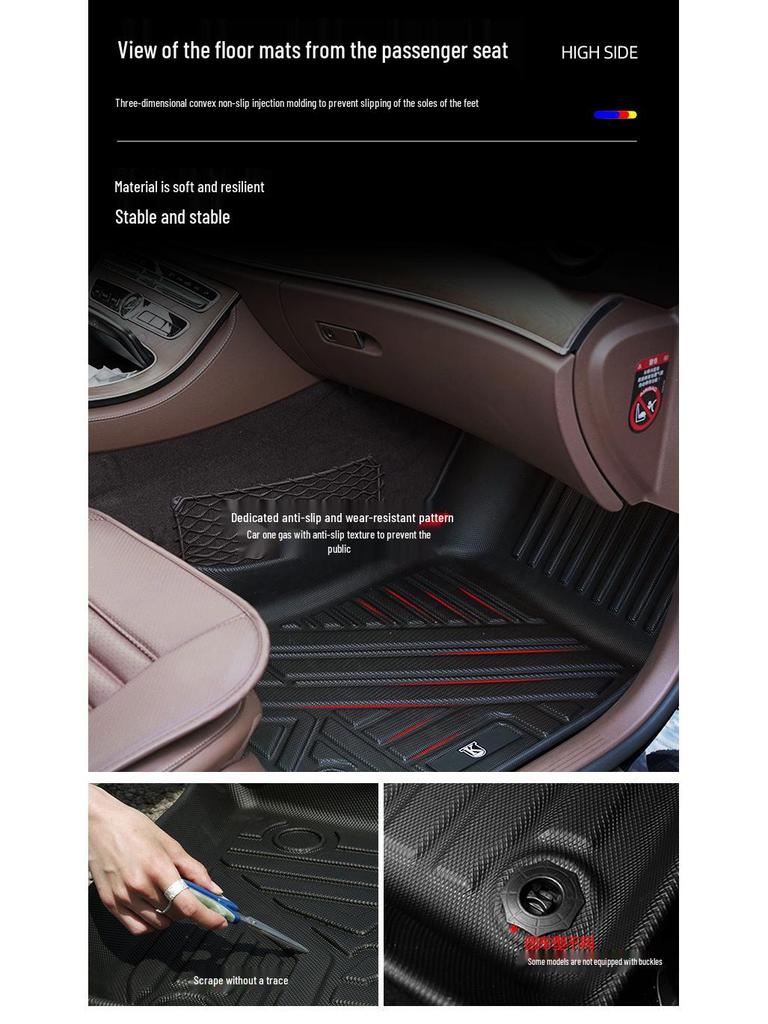 TPE Waterproof Floor Mats for Suzuki Ertiga 7-Seater RHD: Non-Slip, Odorless, Wear-Resistant, Eco-Friendly