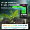 Soil Tester 6-in-1 High Precision Digital PH Moisture Temperature Light Fertility Meter with Real-time Display Soil Testing Kit