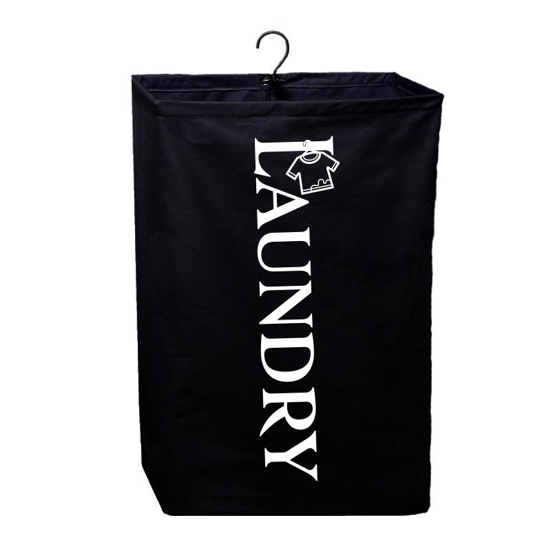 Rotatable Cotton Canvas Laundry Basket - Detachable and Washable Storage Bag