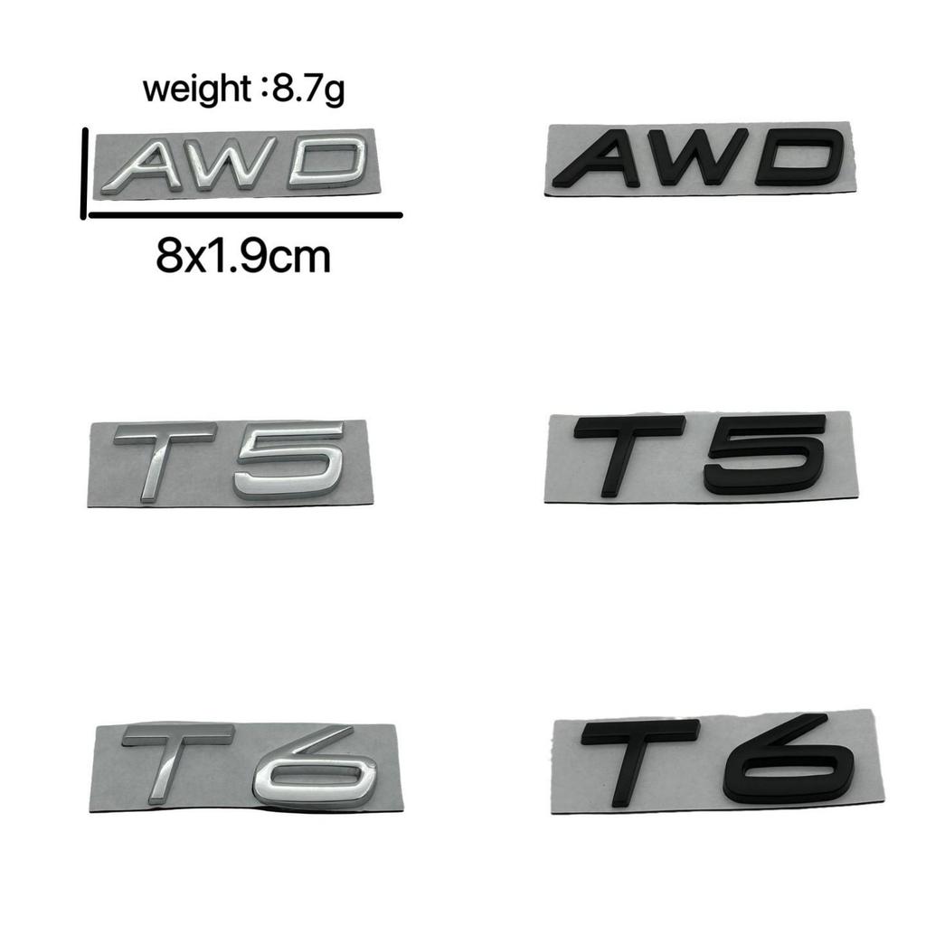 AWD B5 B6 Rear Emblem Car Sticker for Volvo S60 V60 S80 XC60 XC90