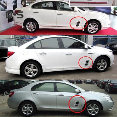 DYS Auto Shop 2Pcs OB-59 Car Air Intake Flow Vent Fender Sticker Hood Side Door Decoration
