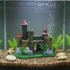 Fischtank Burg Dekoration Europäisches Design Aquarium für Terrarium 15,5 x 6,5 x 13,1 cm Groß