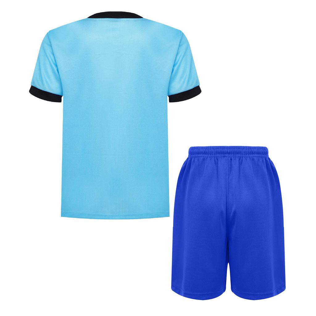 Children's Boys Sports Set 2-Piece Quick-Drying T-Shirt + Shorts Tracksuit for Jogging Football Basketball Clothing