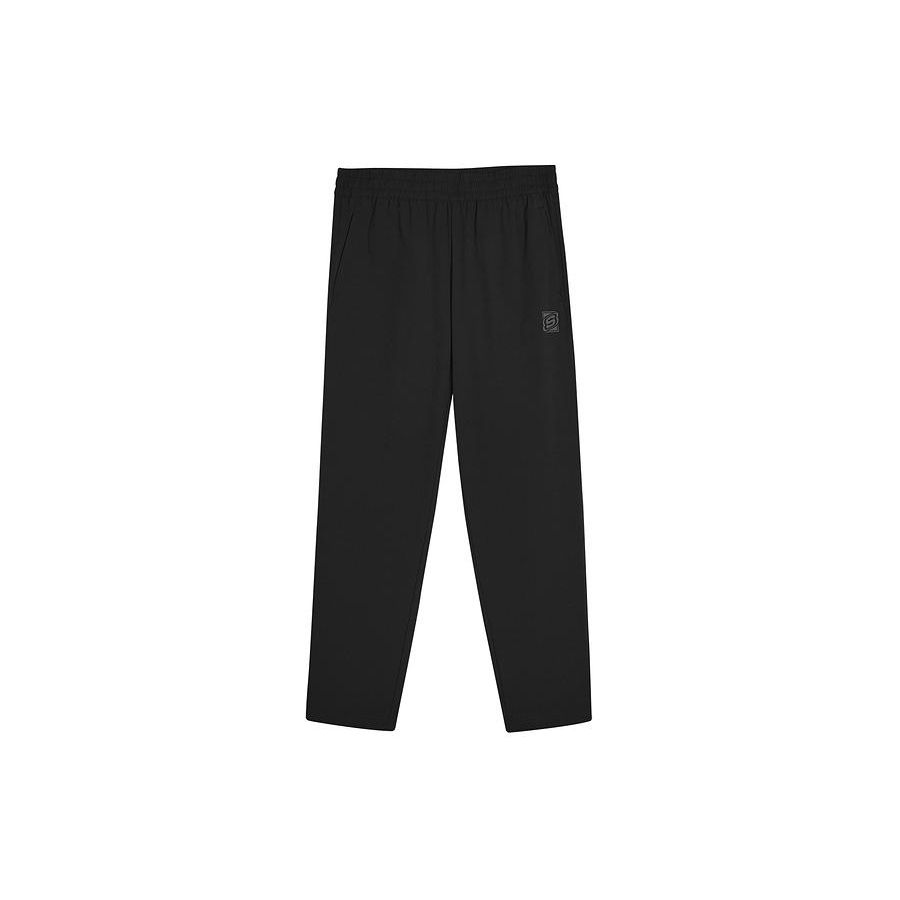 Skechers Printed Logo Elastic Waist Mid-Rise Fitted Straight-Leg Quick-Dry Casual Pants Men pants Carbon-Black L224M099-0018