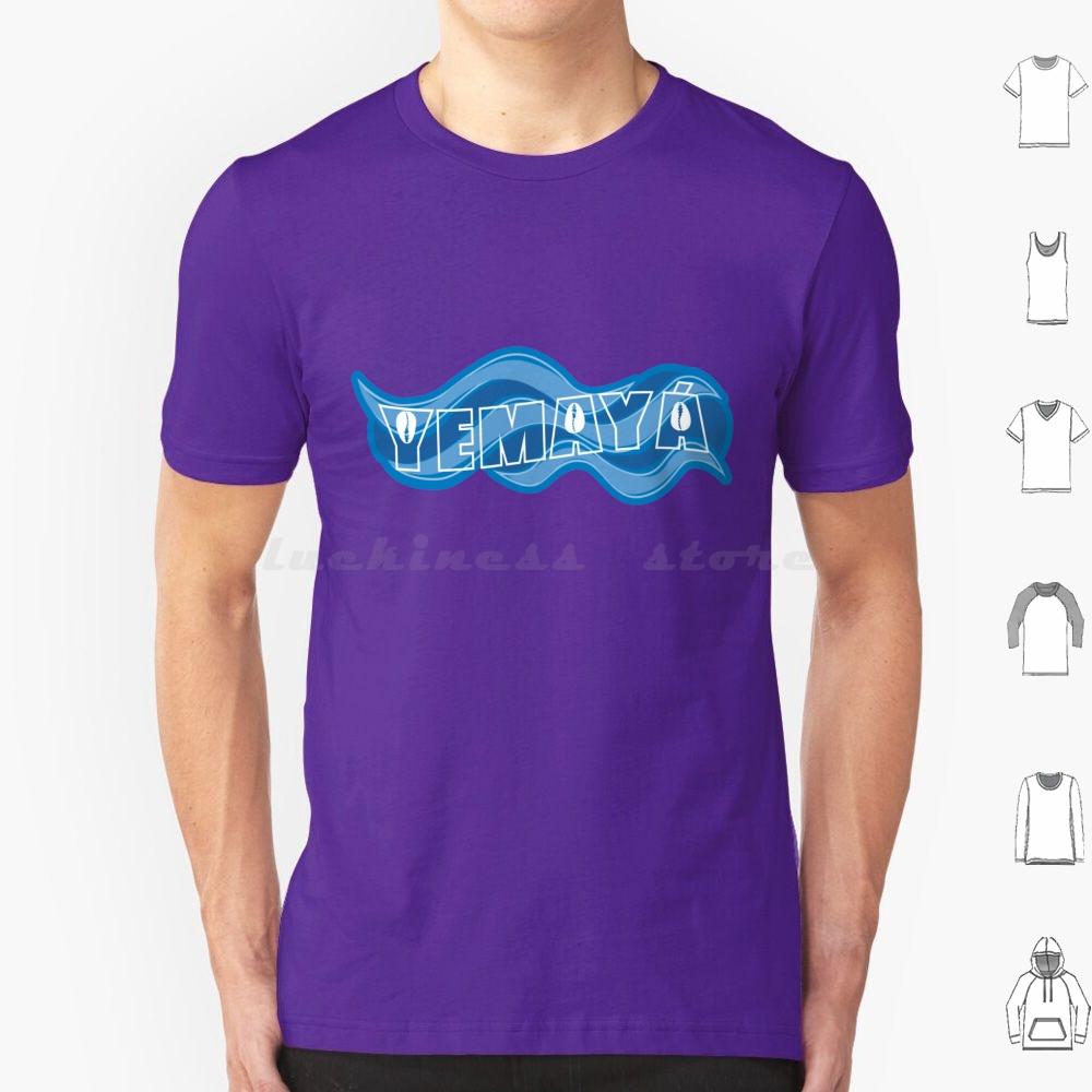 Yemaya Name And Waves 02 T Shirt Big Size 100% Cotton Yemaya Waves Yemanya Yemoya Iemanja Ocean Orisha Santeria Santeriacubana
