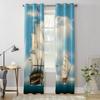 Segelschiffe auf See Luxus-Fenstervorhang für Wohnzimmer Schlafzimmer Heimdekoration Küche für Fenstervorhänge