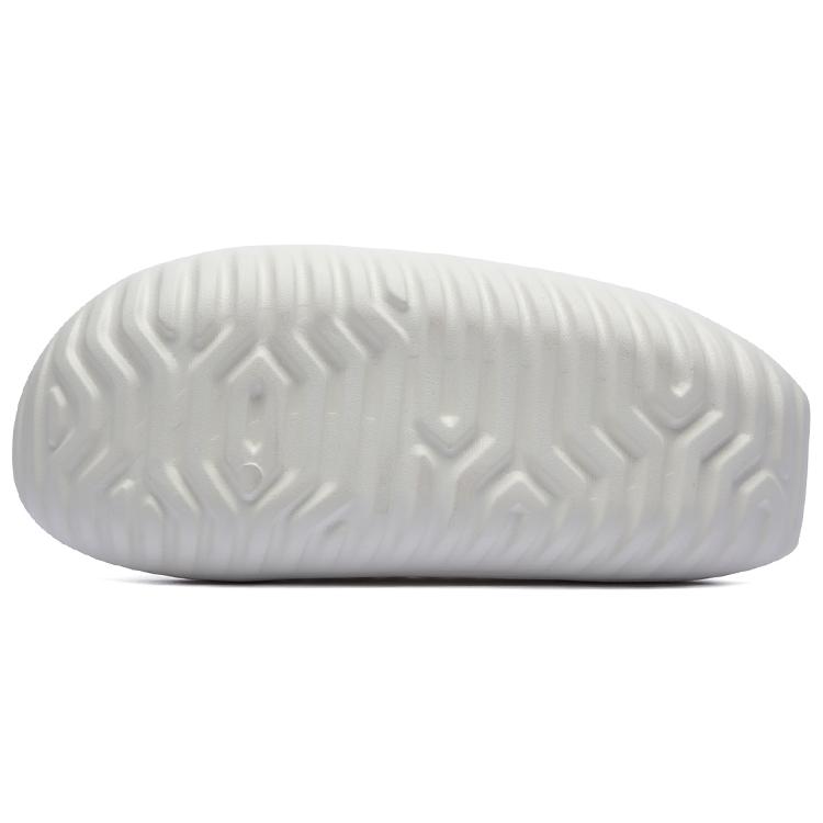 Li Ning Jet Sky Black Slay Quiet Abrasion Resistant Slide Slippers Unisex Cream White AZST011-2