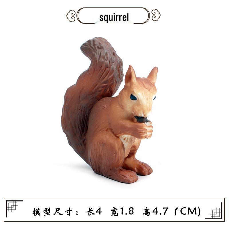 Wild Forest Animal Model Toy Set: Rabbit, White-tailed Deer, Fox & Owl