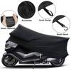 Bâche Pare-Soleil Anti-UV Anti-Poussière pour Moto Intérieur Extérieur Protection Tissu Élastique Noir M-3XL Housse pour Moto Scooter