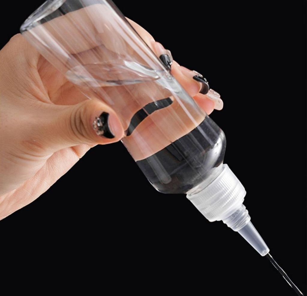 30-100ml Leere Tropfflasche Transparentes Plastik Nachfüllbar Düsentropfer mit Kappe Kleine Extrusionsflasche Tragbare Verpackung