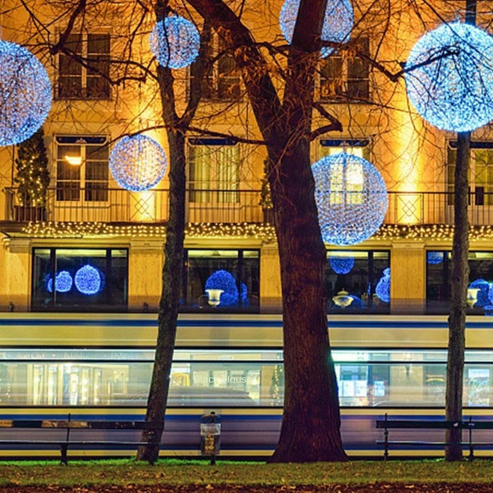 High Quality 20CM Hanging Light LED Light Multiple Colors Rattan Ball Fairy Light String Garden