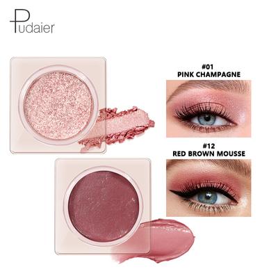 Monochrome hochglänzende Lidschatten Außenhandel Matte Perlglanz Glitter Schönheit Make-Up 12-farbe Lidschatten