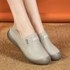 Women Spring Autumn New Genuine Leather Casual Shoes Soft Sole Non Slip Waterproof Round Toe Slip on Flat sole Work Shoes