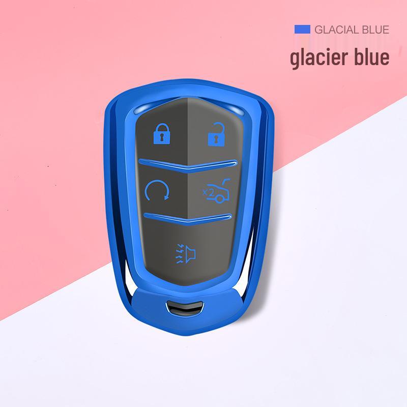 TPU Soft Rubber Full Coverage Key Case for Cadillac XTS/CT6/XT4