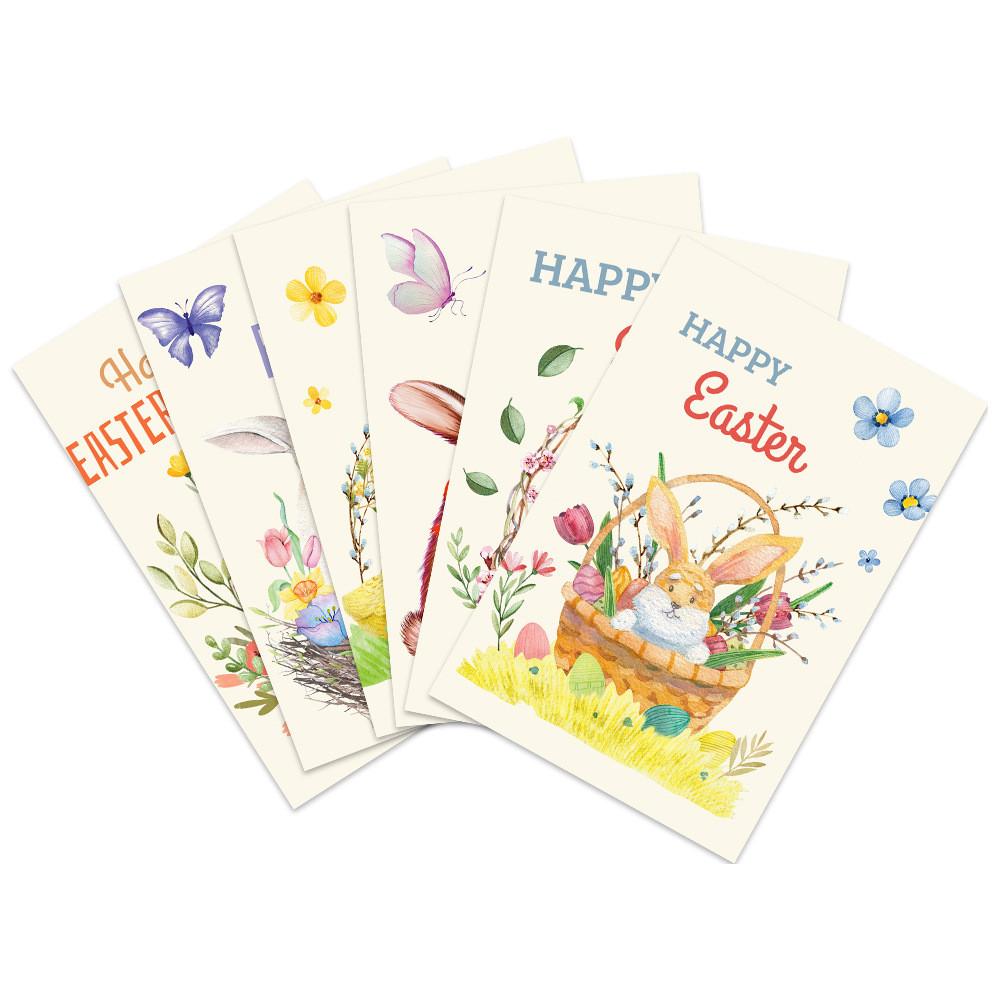 Easter Cartoon Themed Rabbit Pattern Paper Postcard Party Invitation Card