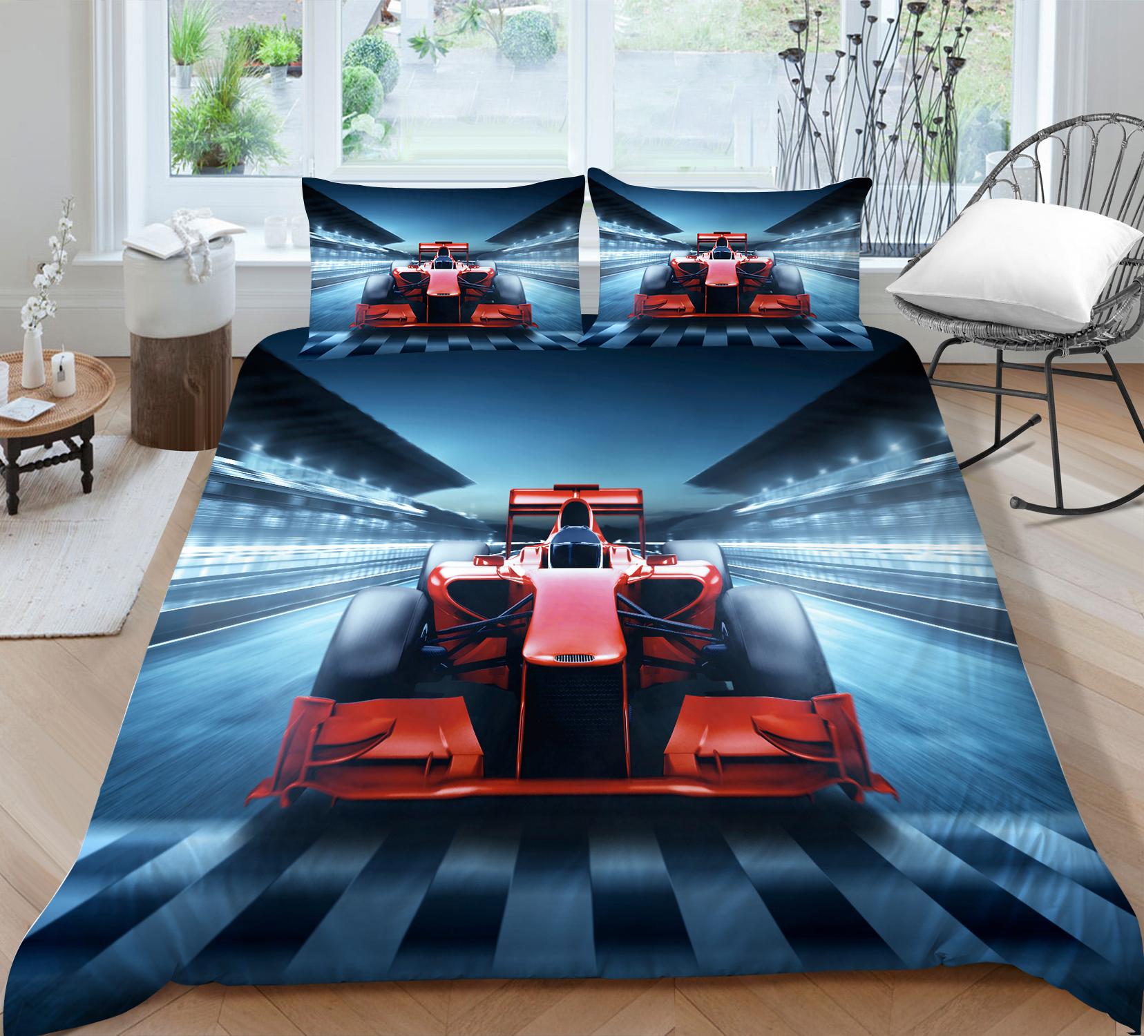 

Комплект постільної білизни 3D Трактор Розкішний автомобільний ковдр і наволочка 2/3 Повнорозмірний комплект постільної білизни AU/EU/DE/US AU Single 140x210cm