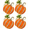 4 Pcs Napkin Buckle Banquet Rings Decorative Party Decorations Decorate Pumpkin Halloween Orange Tissue For Table Decors