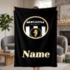 Newcastle Unite Custom Flannel Blankets Soft Warm Cozy Throws for Home Decor Holiday Gifts