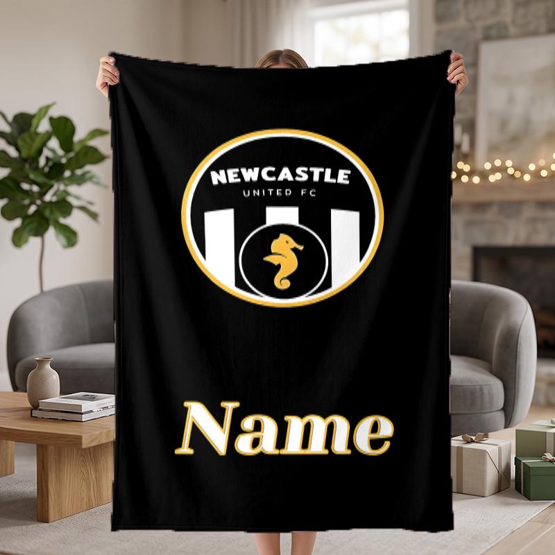 Newcastle Unite Custom Flannel Blankets Soft Warm Cozy Throws for Home Decor Holiday Gifts