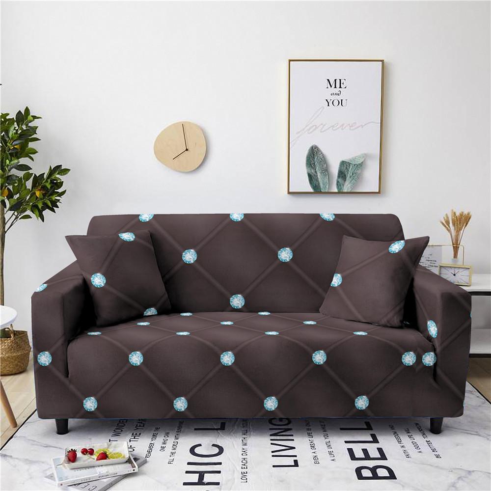 Sofa Cover Full Cover Fabric Stretch Leather Sofa Cushion Combination Sofa Towel Full Cover Abstract Geometric Pattern