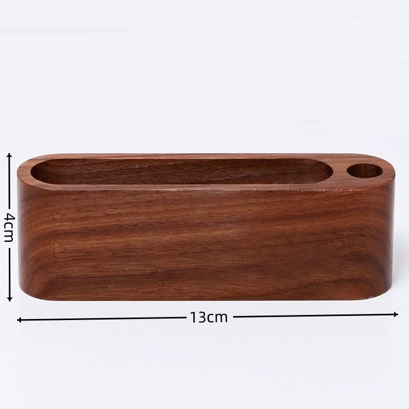 Solid Wood Desktop Business Card Display Stand 3 Compartment Card Storage Rack Card Box Office Supplies Card Holder Organizer