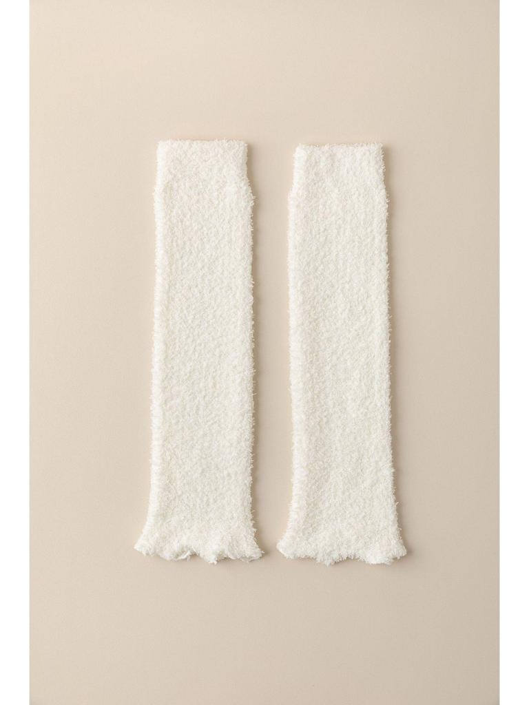 Koralowe getry z marszczeniem: Damskie nakolanniki Y2K jesienno-zimowe, pogrubione długie skarpety.