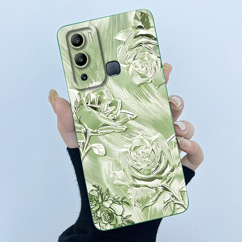 Case for Infinix Hot 12i Hot 12 Play Back Cover Butterfly Flower Soft Silicone Cases for Infinix Hot12i 12Play Hot12 Phone Funda