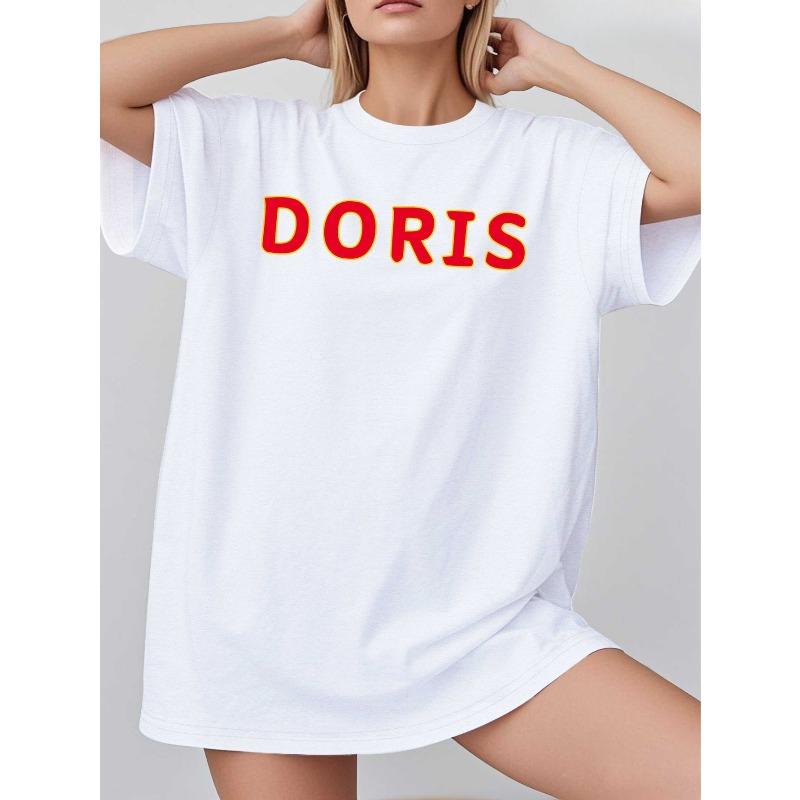 

Deutschland Women s Oversized German Female Names T-Shirt - Casual Short Sleeve Round Neck Tee with German Flag Colors S белый