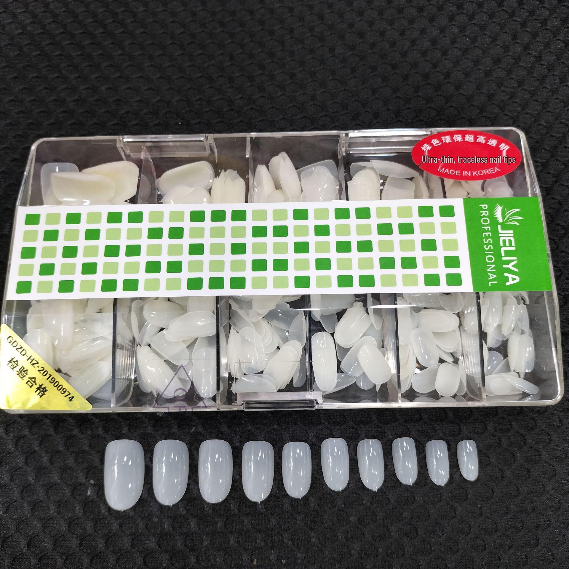 Korean Style Transparent Nail Tips, Small Round/Square, 500 Pcs