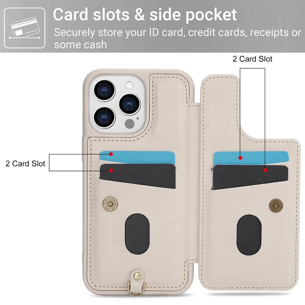 Crossbody Flip Leder Handyhülle Für iPhone Air 17 16E 15 16 14 13 12 11 Pro Max XR XS Max 7 8 Plus SE Geldbörse Handgelenkband Abdeckung