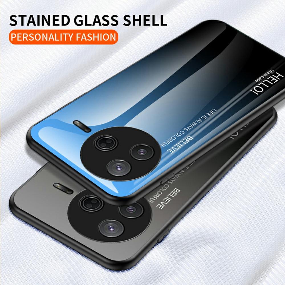 

For Xiaomi Poco F7 Pro 5G/Redmi K80 5G Case Anti-Scratch Tempered Glass+PC+TPU Phone Cover Gradient Yellow