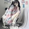 T-shirt a righe da donna VAYLA a manica lunga Kawaii giapponese per ragazza Primavera Retro Arcobaleno Harajuku T-shirt Grafiche Top Donna