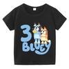1-9 Years Birthday Girls Boys Cartoon Print T-shirt Cartoon Dog Cute Kids Clothes Summer Children T-Shirts