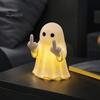Gift for Halloween Lovers Ghost Lamp, Cute Middle Finger Ghost/Reading Book Night Light, Funny Wall Decor Bedroom Spooky Figurine Tabletop,