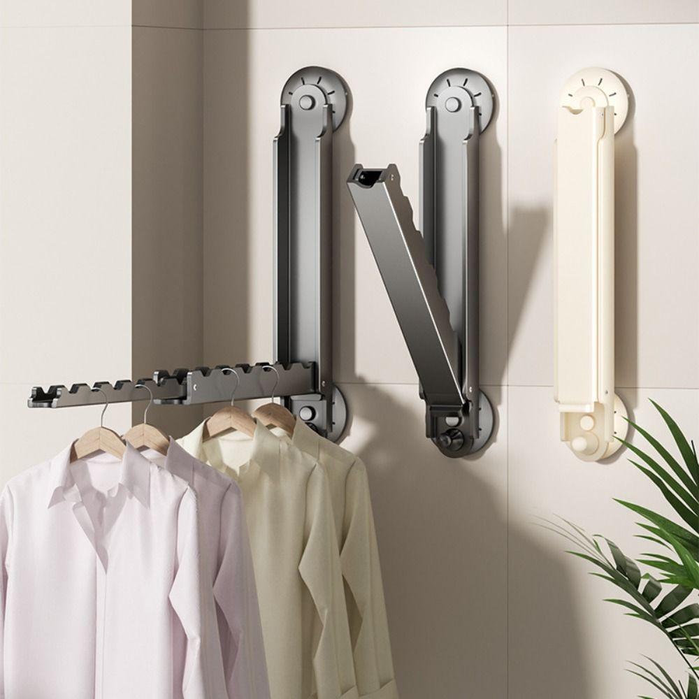 Portable Clothes Drying Holder Foldable Clothes Drying Rack Suction Cup Folding Sock Clip  Hotel