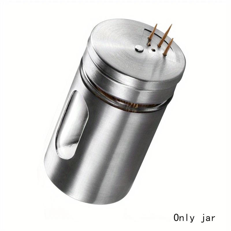 1PC Stainless Steel Seasoning Bottle for Home Outdoor BBQ Pepper Shaker Spice Jar Toothpick Holder Kitchen Tools