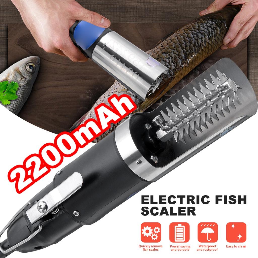 Electric Fishing Scalers Fish Scaler Clean Fish Remover Cleaner Descaler Waterproof Scraper Seafood Tools Black