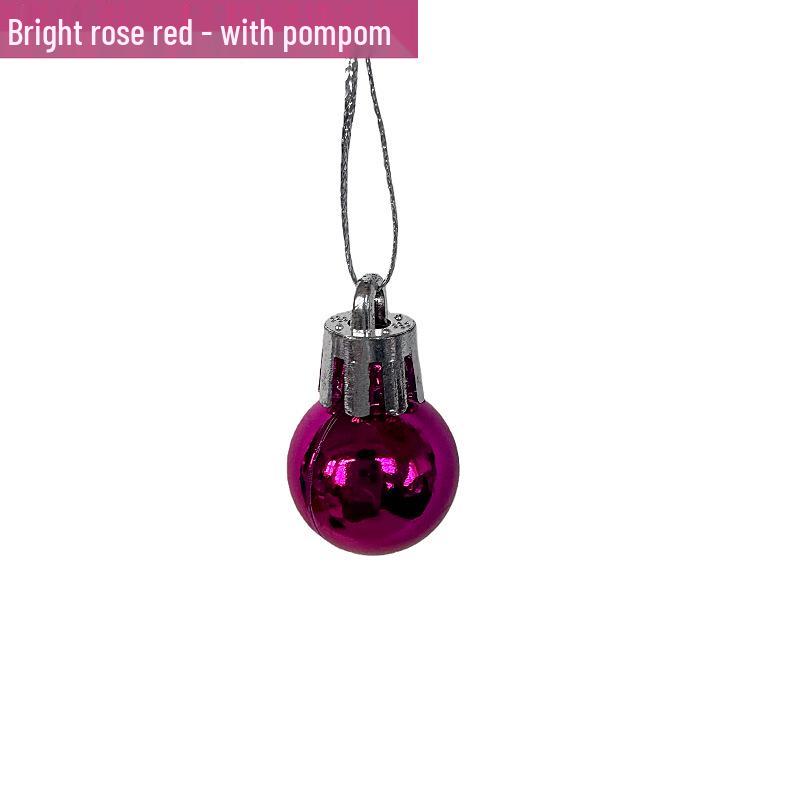 Electroplated 2/2.5cm PS Plastic Christmas Decorative Balls - Shiny & Matte Festive Hanging Ornaments