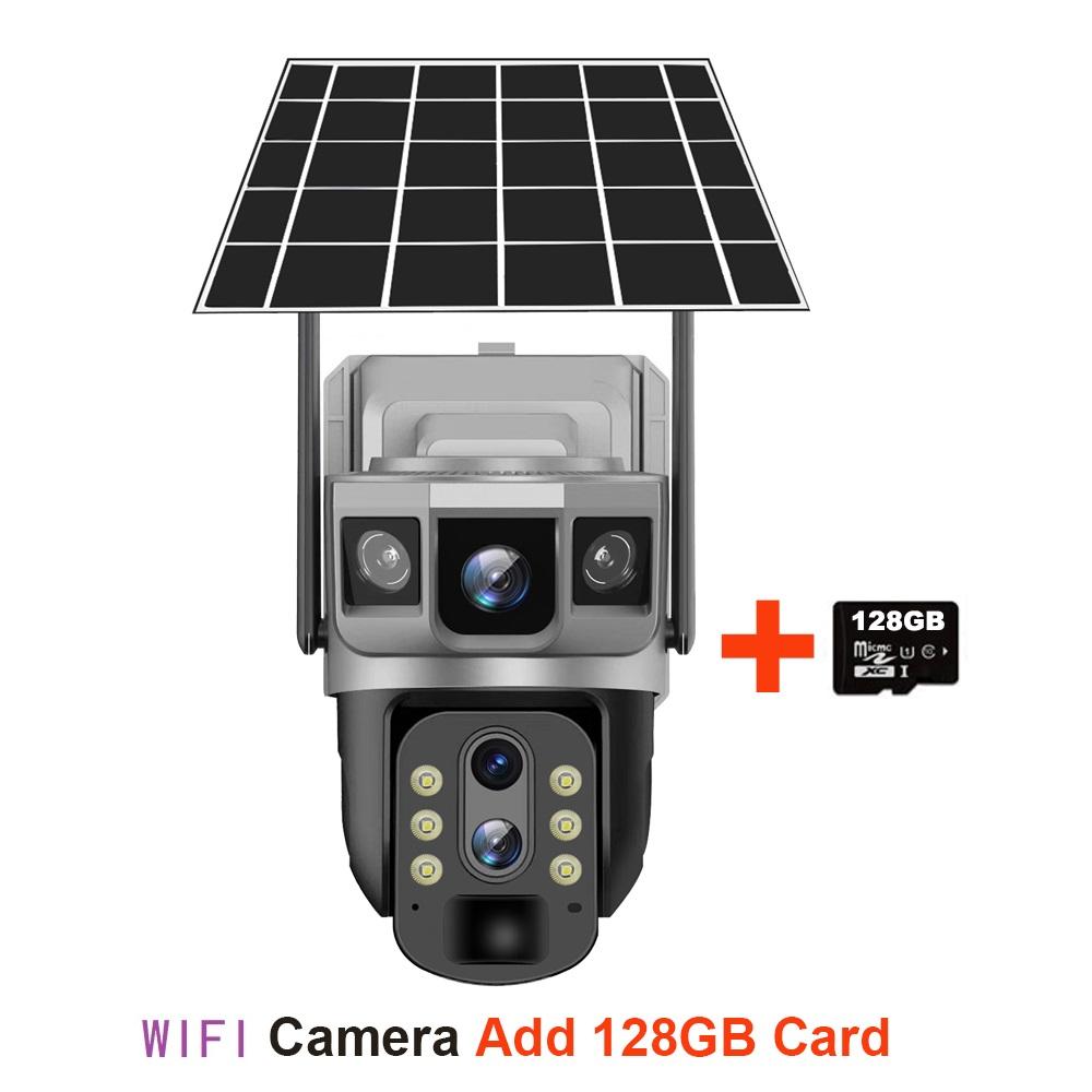 4G/WIFI Solar-Powered Camera, High-Definition PIR Sensor, Night Vision Security Monitoring, Waterproof Surveillance Camera