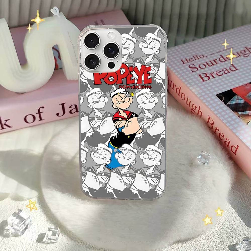 P-PopeyeS The SailorS For IPhone 14 Pro Max 13 17 11 16 12 15 Air Plus Satin Colorful Phone Case