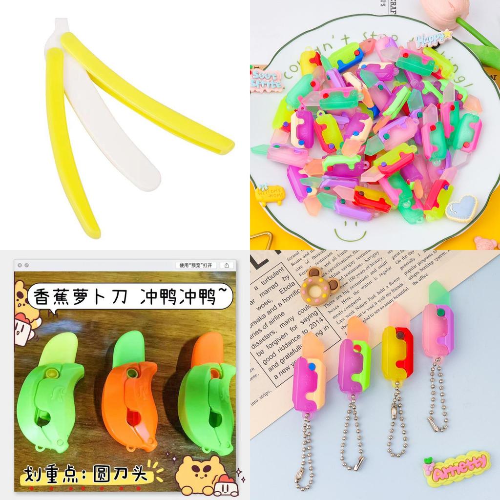 Mini Carrot Knife Keychain Creative Key Pendant Decompression Toy Small Size Carrot Knife Factory Direct Sales