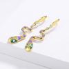 Personality Unique Handmade Enamel Serpentine Women's Earrings High-quality Party Jewelry Punk Style Accessories Fashionable Women's Jewelry