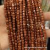 4x4mm Natural Stone Faceted Square Beads: Amethyst, Tourmaline, Garnet Jewelry Accessories
