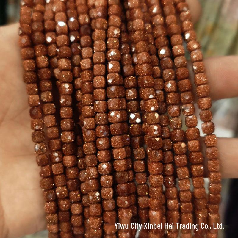 4x4mm Natural Stone Faceted Square Beads: Amethyst, Tourmaline, Garnet Jewelry Accessories