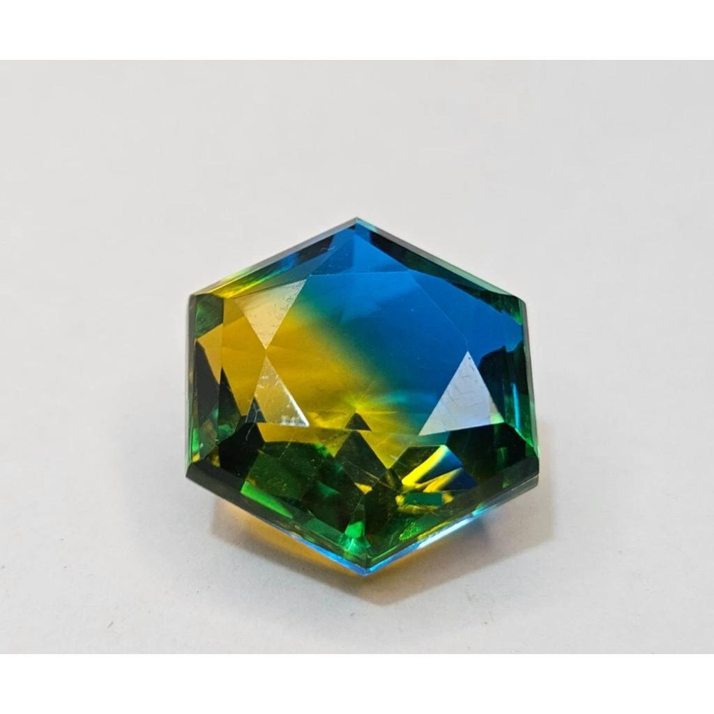 Natural Ametrine Bi-Color Hexagon Cut 23-24 Ct Beautiful Certified Gemstone