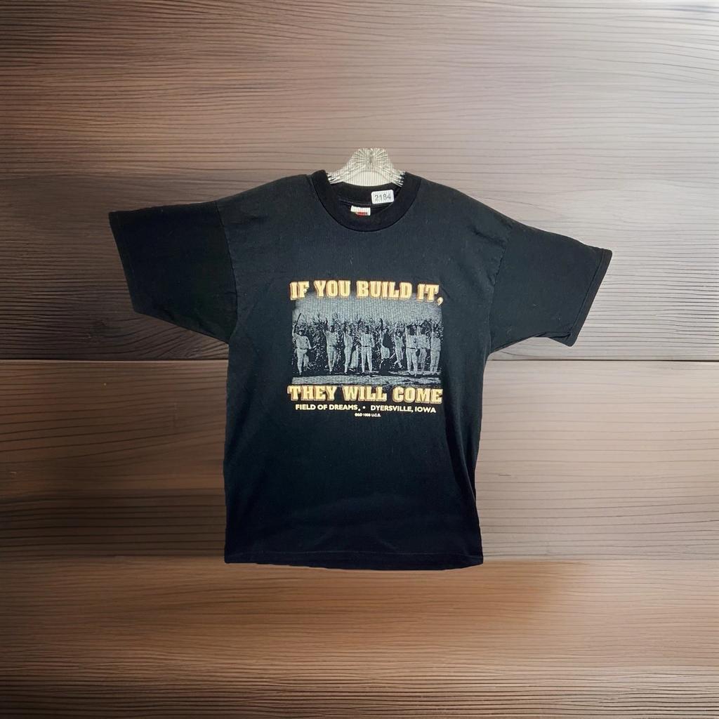 Vintage 1996 FIELD OF DREAMS T Shirt Adult XL DYERSVILLE IOWA Baseball Black